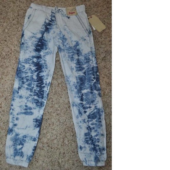 *Joggers Jeggings sz 7 Blue Tie Dye Vanilla Star Elastic Waist Pants Girls - Picture 2 of 4
